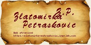 Zlatomirka Petrašković vizit kartica